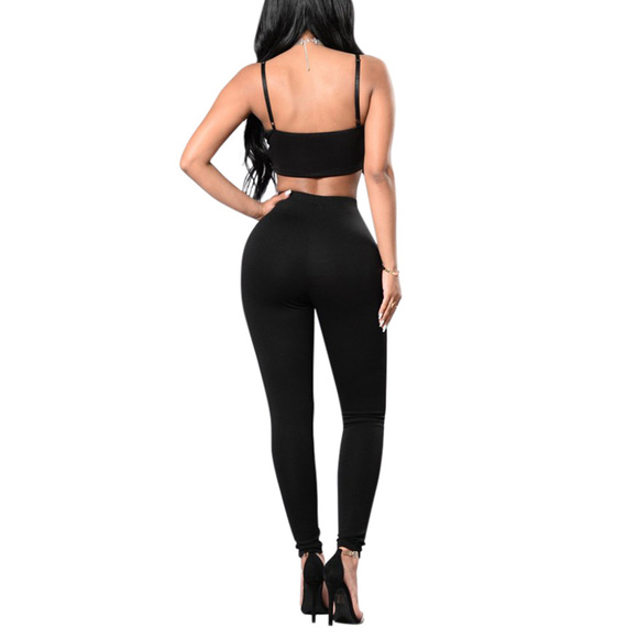 Distinctive Black Snap Fasteners Front Pants Ankle - Picture 3 of 3